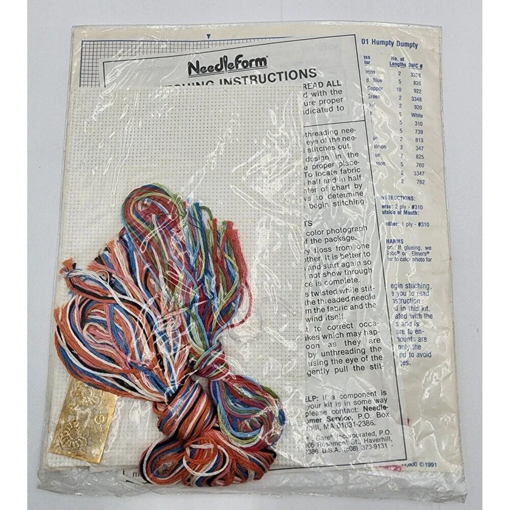 Needleform Charmables Counted Cross Stitch Humpty Dumpty 86301 Kit -Vintage